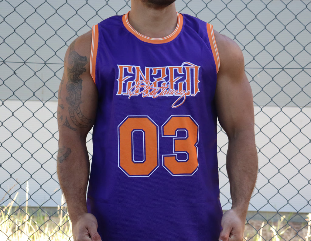 B-BALL SINGLET PURPLE