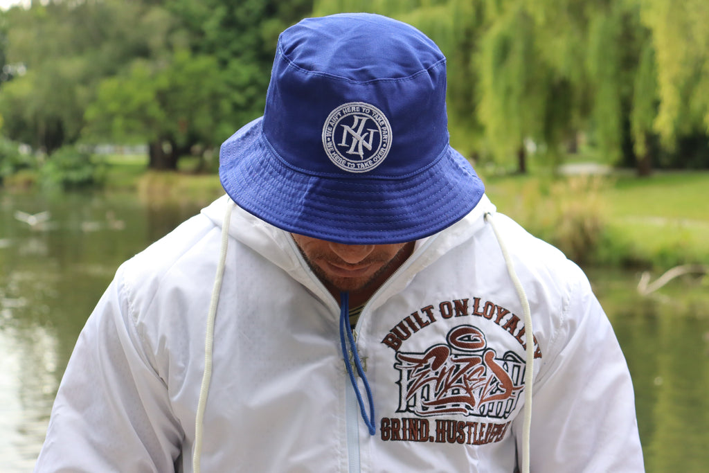 ENZED Bucket Hat – Blue | Premium NZ Streetwear Cotton Hat with Drawstring