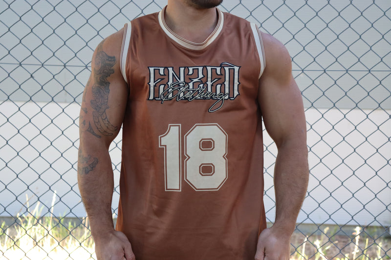 B-BALL SINGLETS BROWN