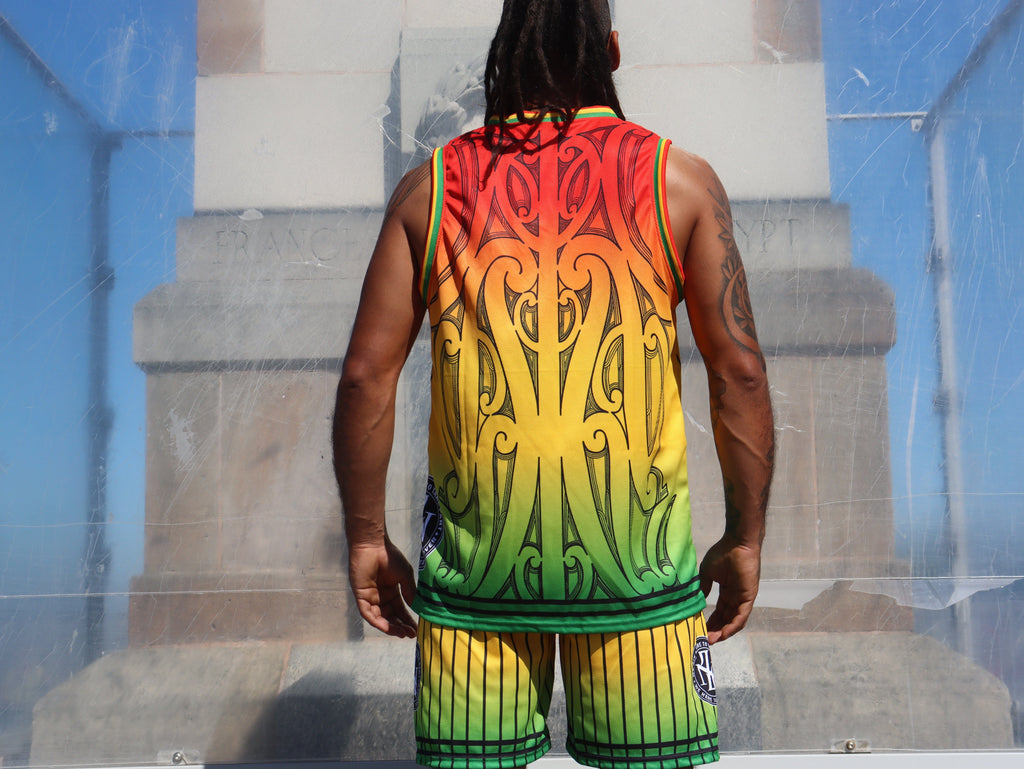 ENZED Rasta Basketball Set – Premium NZ Streetwear Mesh Set