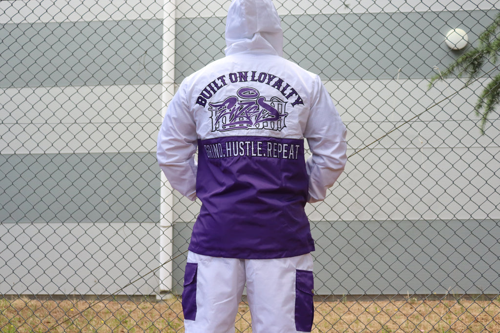 2-TONE WINDBREAKER TRACKSUIT PURPLE