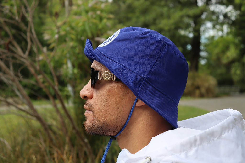 ENZED Bucket Hat – Blue | Premium NZ Streetwear Cotton Hat with Drawstring