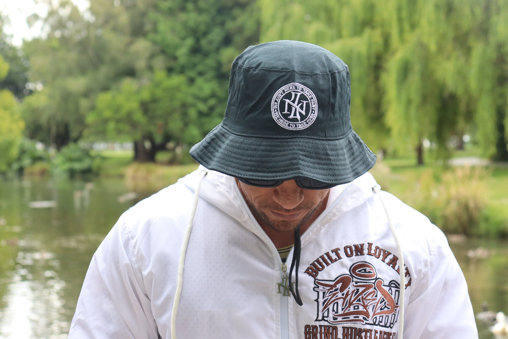 ENZED Bucket Hat – Black | Premium NZ Streetwear Cotton Hat with Drawstring