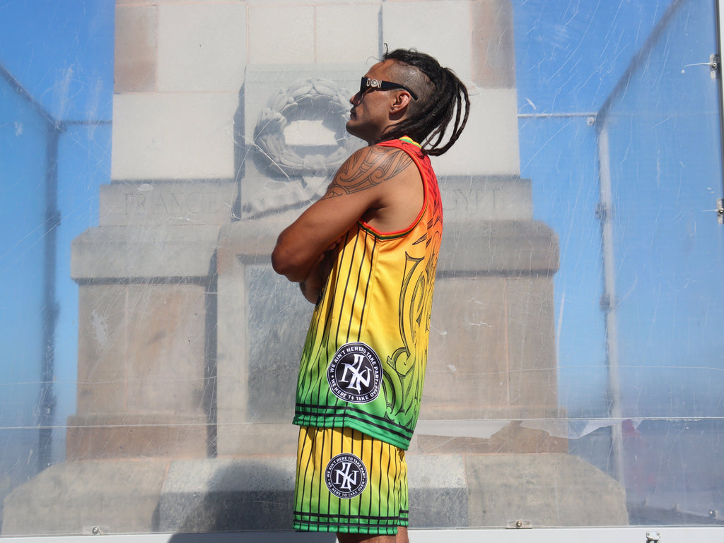 ENZED Rasta Basketball Set – Premium NZ Streetwear Mesh Set