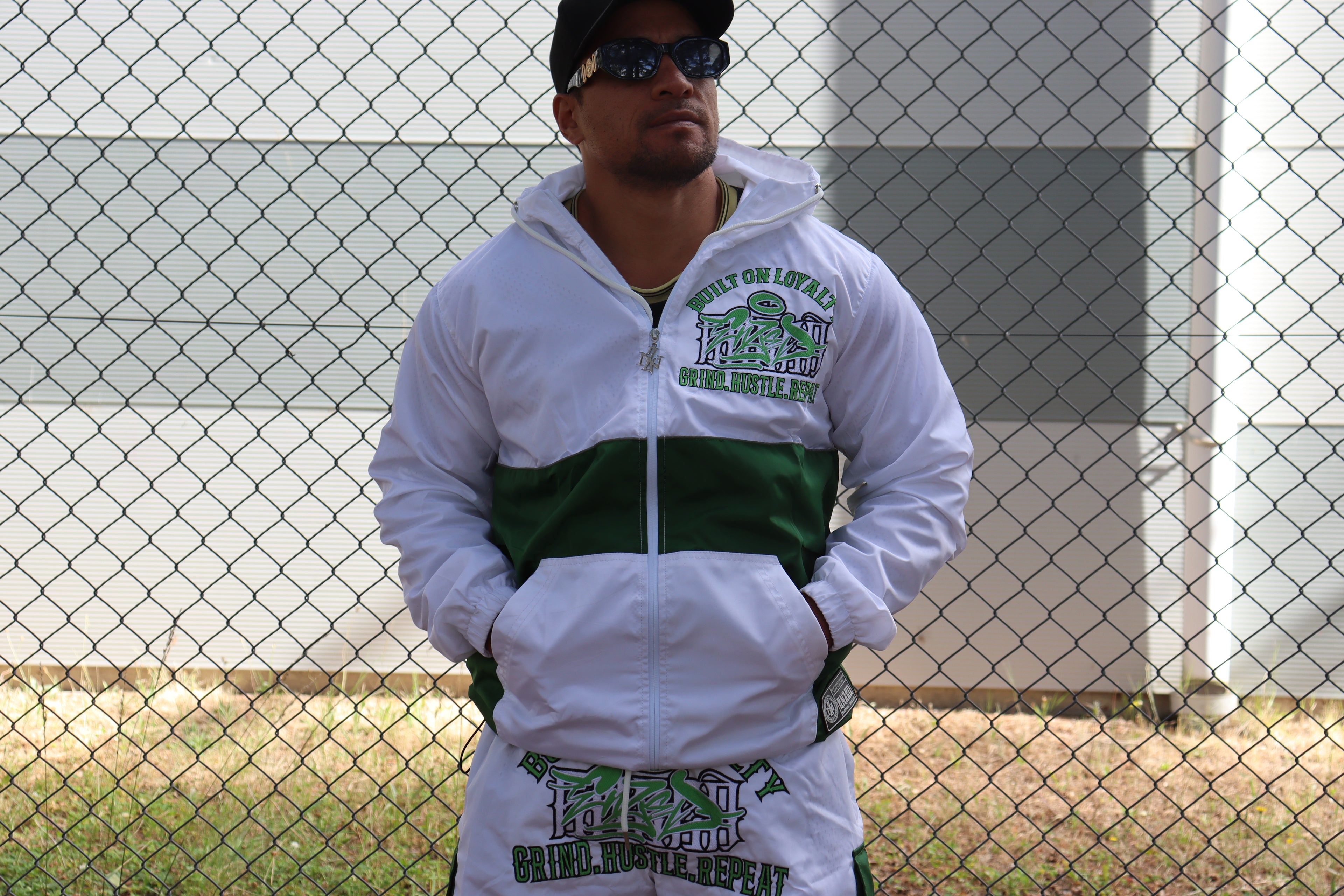 2-TONE WINDBREAKER TRACKSUIT GREEN