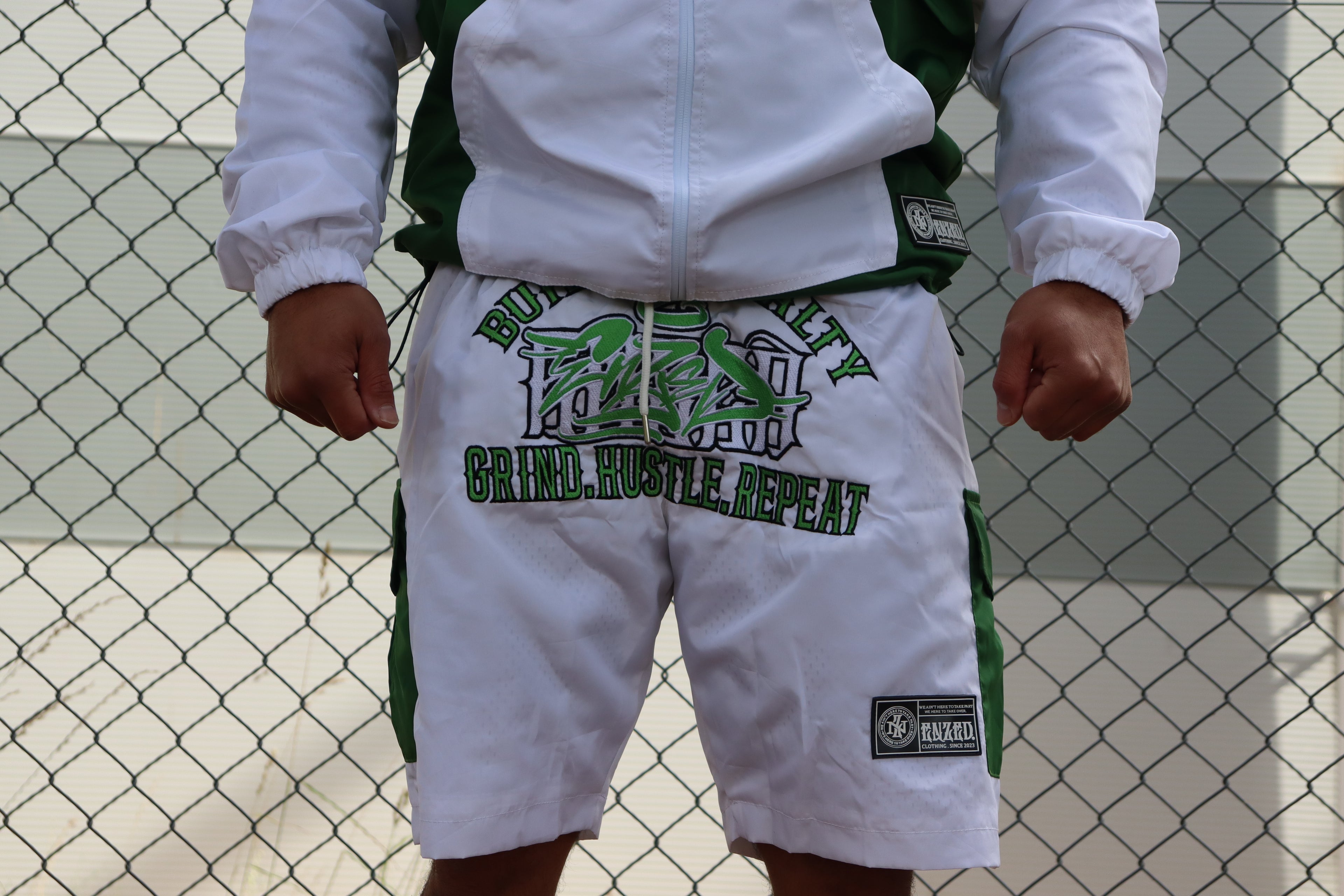 2-TONE WINDBREAKER TRACKSUIT GREEN