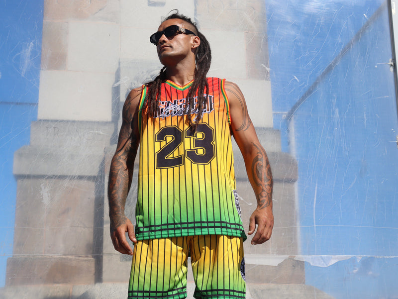 ENZED Rasta Basketball Set – Premium NZ Streetwear Mesh Set