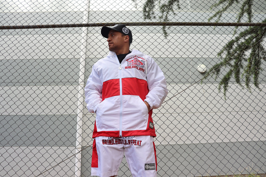 2-TONE WINDBREAKER TRACKSUIT RED