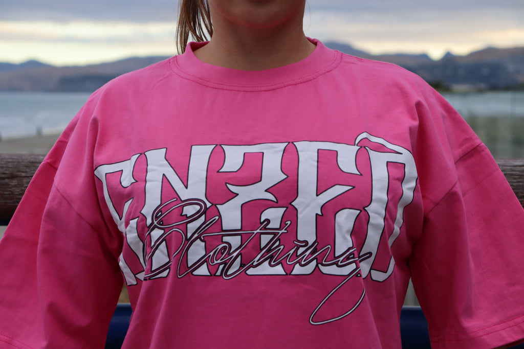 ENZED OG T-Shirt – Pink | Premium NZ Streetwear Tee (400 GSM Heavyweight Cotton, Screen Print)