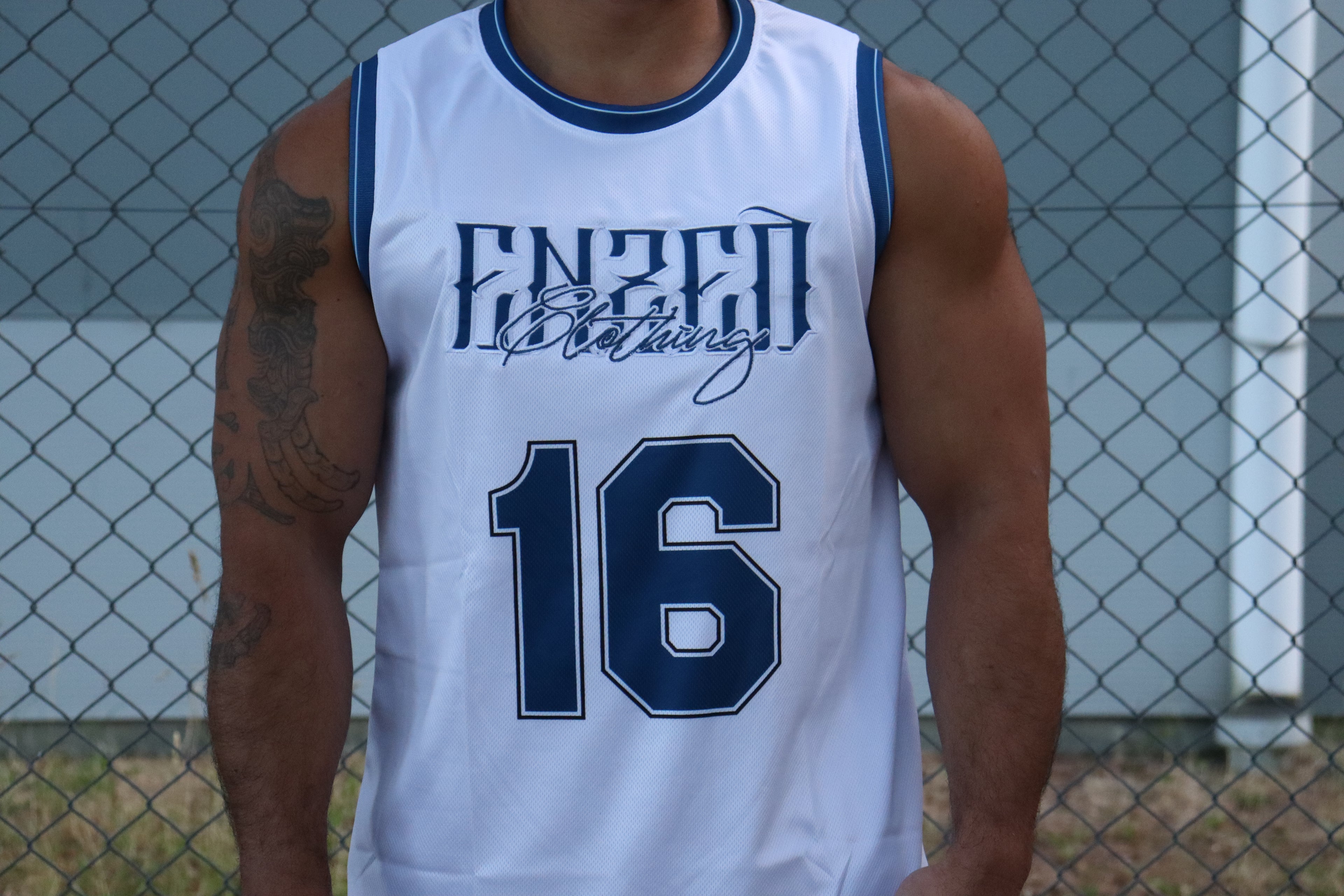B-BALL SINGLET WHITE